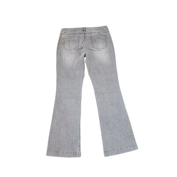 G by Giuliana Faded Low Rise Denim Jeans Leg Grommets Womens Size 12 Gray - Picture 4 of 6